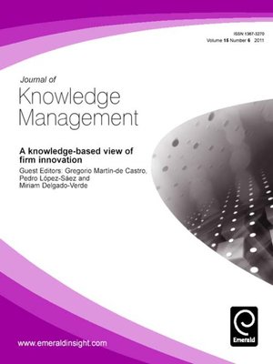 cover image of Journal of Knowledge Management, Volume 15, Issue 6
